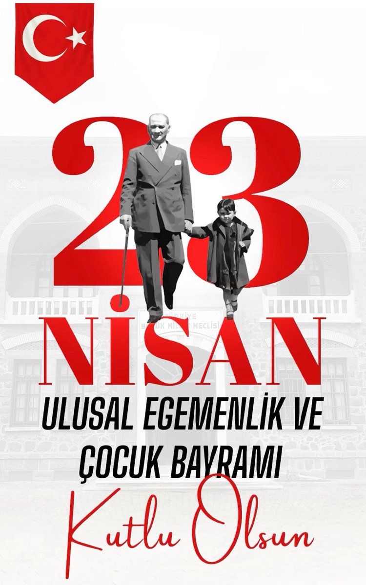 erdenizerdemir's tweet photo. Cumhuriyetimizin kurucusu Gazi Mustafa Kemal Atatürk tarafından 23 Nisan 1920’de TBMM’nin açılışı ile birlikte dünya çocuklarına armağan edilen 23 Nisan Ulusal Egemenlik ve Çocuk Bayramı kutlu olsun. 🇹🇷 

#EnGüzelBayram | #23NisanKutluOlsun https://t.co/pyK2WuP3OV