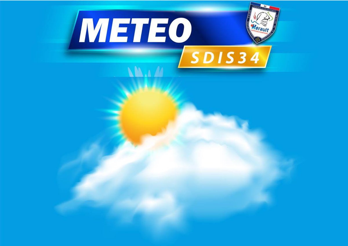 PompiersHerault's tweet image. #JeudiMétéo|| #Soleil🌤️&amp;amp; nuages se partagent le ciel du département de l'#Hérault en matinée Que du🌞dans l'après-midi Vent faible 2⃣0⃣° annoncés du côté de Montagnac #SDIS34 souhaite une bonne fête aux Georges 

➕d'ℹ️ tinyurl.com/mr34akhf