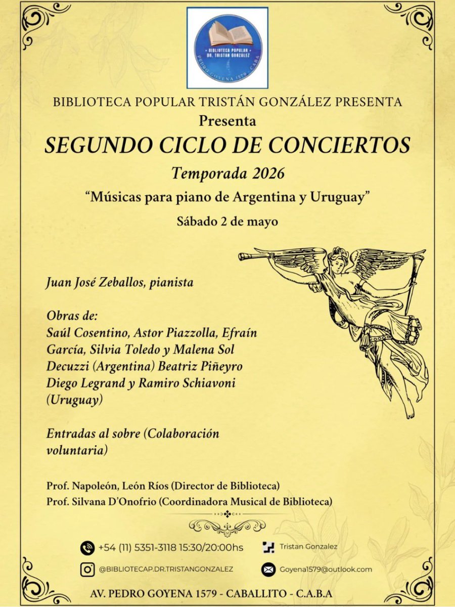 Recital en el barrio porteño de Caballito