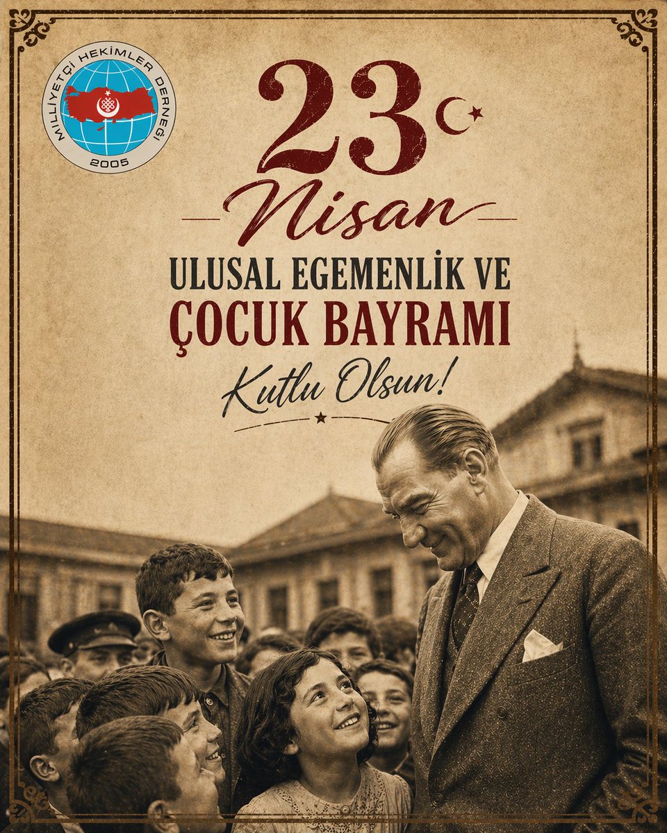 MilHekDer's tweet photo. "Vatanı korumak, çocukları korumakla başlar"

 Mustafa Kemal Atatürk

23 Nisan Ulusal Egemenlik ve Çocuk Bayramımız kutlu olsun🇹🇷 🎈🇹🇷

#23NisanUlusalEgemenlikveÇocukBayramı https://t.co/UHyoML2NGH
