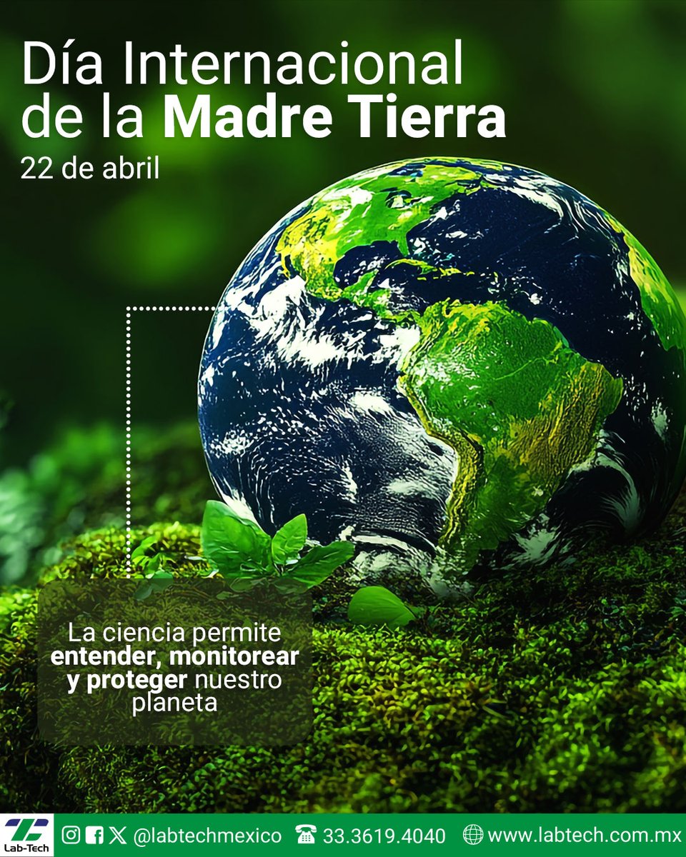 LabTechMexico's tweet photo. En el Día de la Madre Tierra, recordamos que el análisis de agua, aire y suelo es clave para proteger el medio ambiente.

🔬 La ciencia también cuida el planeta.

#DíaDeLaTierra #Ciencia #Sostenibilidad https://t.co/rnZ3me0pl8
