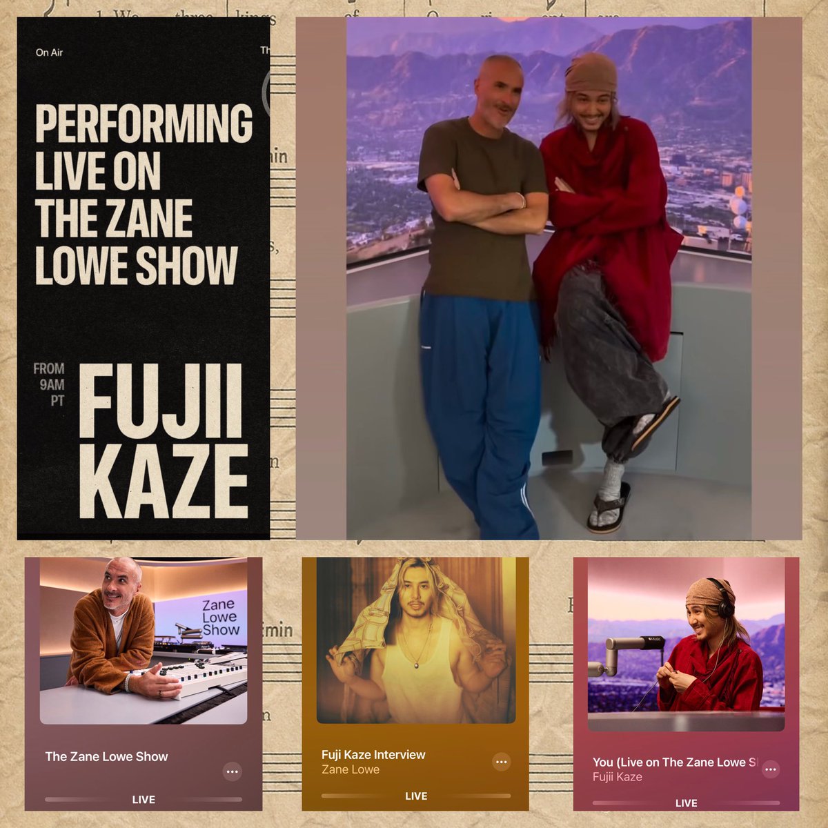 mgmryo1's tweet image. 爆風続き🍃
フェスもラジオもグッズ販売も
リアタイして推し活は体力勝負

今週 #Zane  インタビューの
アーカイブを通勤中に聴いてて
生きた英会話の勉強してる
大好きな先生の声でいい教材💕
「Okay,Goodbye 」「You」の
心地よい歌声が頭から離れない

本日MV公開 脳内混乱🤭
#藤井風 #ItsAlrightMV