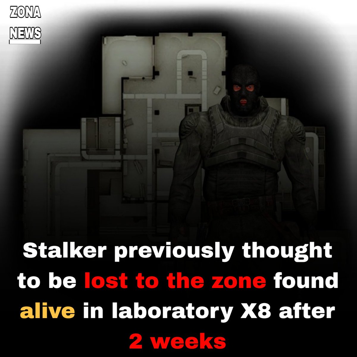 worldsbesthunta's tweet image. A lost stalker by the name of Sanya Wart was found alive in laboratory X8 two weeks after disappearing from all radars. "Їбав я тих архітекторів", comments Sanya. #stalker #news