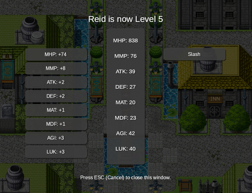 UndermaxPlugins's tweet photo. Level up your game's polish! 🚀

Modern Level Up for RPG Maker MZ replaces the basic message boxes with a dedicated, high-quality screen. Give your players a better sense of progression with a clean, professional summary of their stat increases.

✅ View stat changes clearly
✅ Fully customizable layout and style
 Makes every level up feel more rewarding

Get it here: https://t.co/yzNi9JgQem

#RPGMakerMZ  #GameDev #IndieGame #RPGツクールMZ