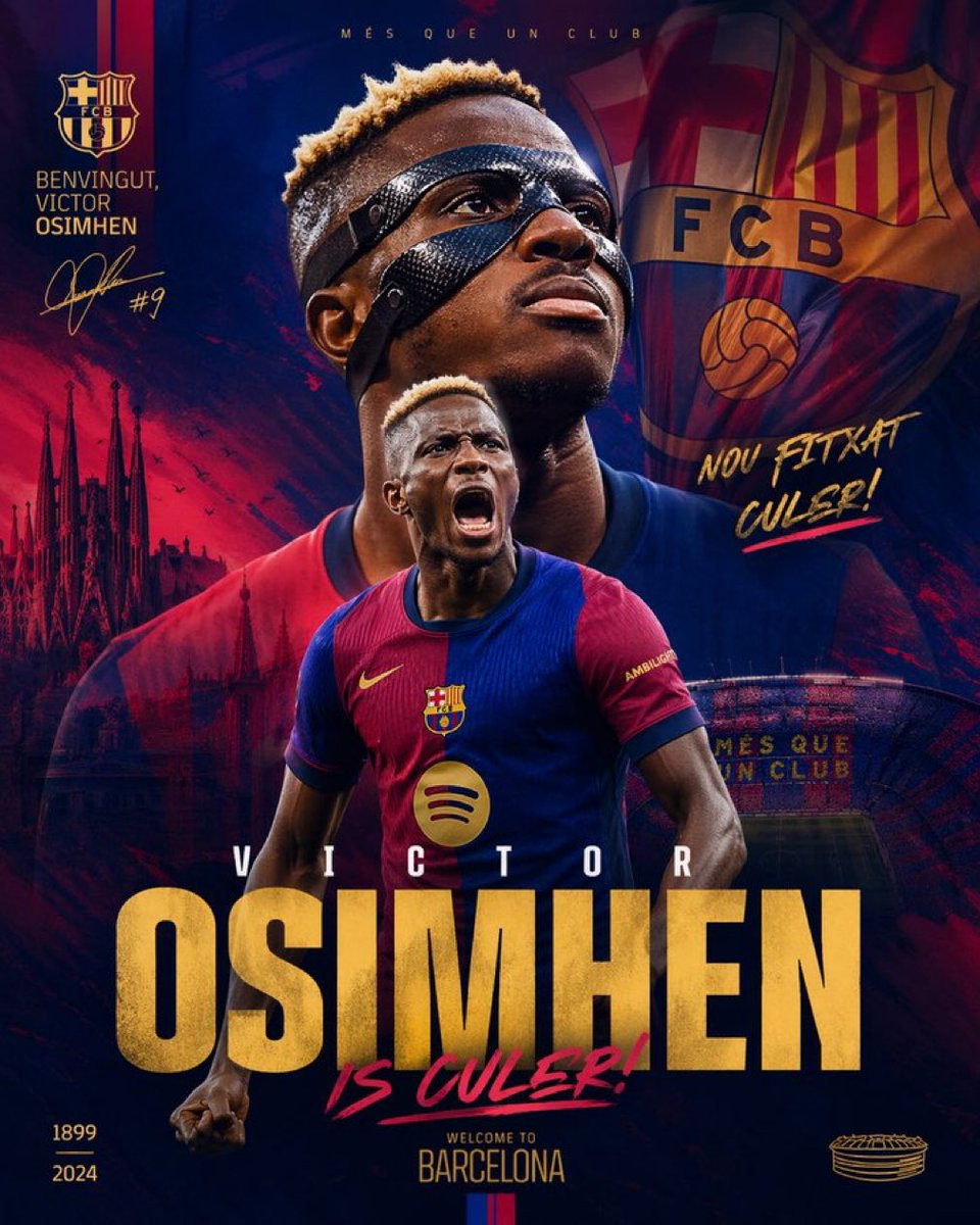 This is all we pray for as Barcelona fans. All friends of Barcelona and <a href="/victorosimhen9/">Victor Osimhen</a>, gather here. I want to follow at least 1,000 of us. 

Visca Barca ❤️❤️❤️❤️❤️❤️❤️❤️❤️❤️❤️❤️❤️❤️❤️❤️💙💙💙💙💙💙💙💙💙💙