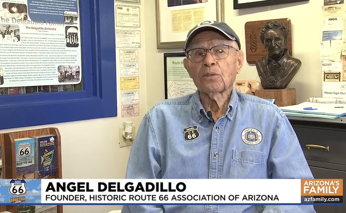 Honored as 2023 Arizona Historymaker, Angel Delgadillo has made significant contributions to Arizona.
Route 66 Roadtrip: Seligman | Arizona's Family youtu.be/JX6mPCA_5j0?si… via <a href="/YouTube/">YouTube</a>