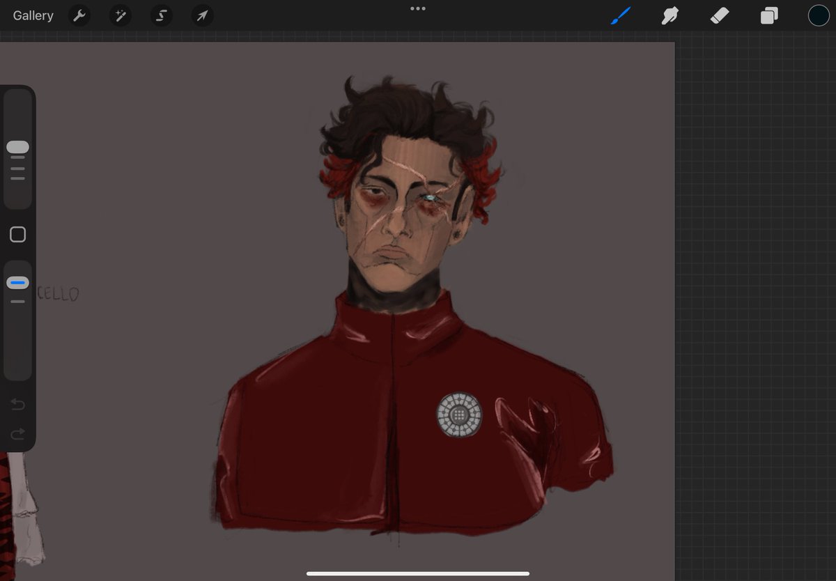 bishop!josh/torch au…becomes bishop andre….loses his eye in a fight w nova, scars left in the shape of torch’s tape….can anyone hear me 
#cliqueart #twentyonepilots