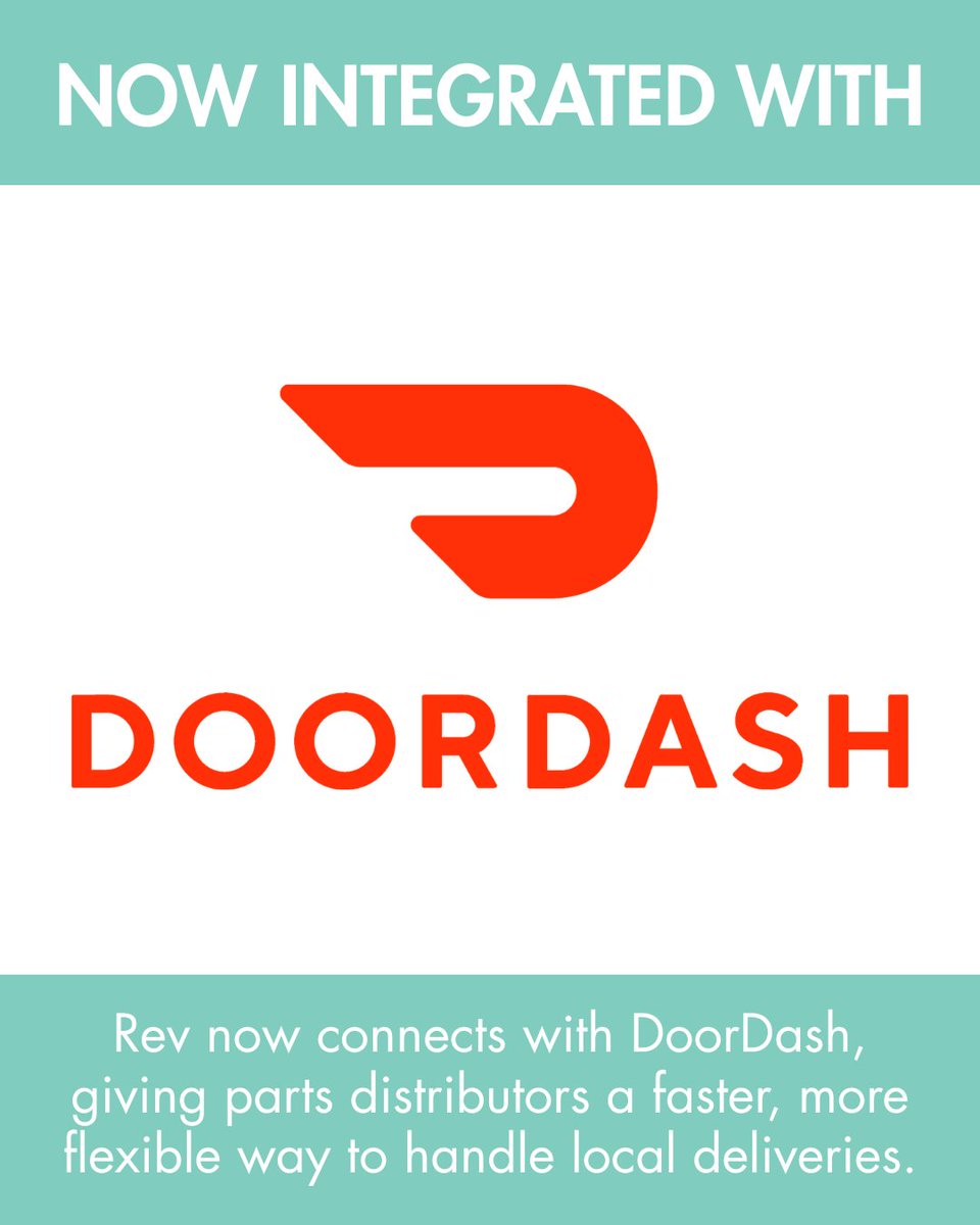 RevParts's tweet image. Rev Parts now integrates with @DoorDash  🚗

Parts distributors can now use DoorDash drivers for fast, on-demand deliveries.

Expand your delivery without expanding your team.

Learn more 👇

revpartsmanagement.com

#RevParts #AutoParts #DoorDash #Logistics #Delivery