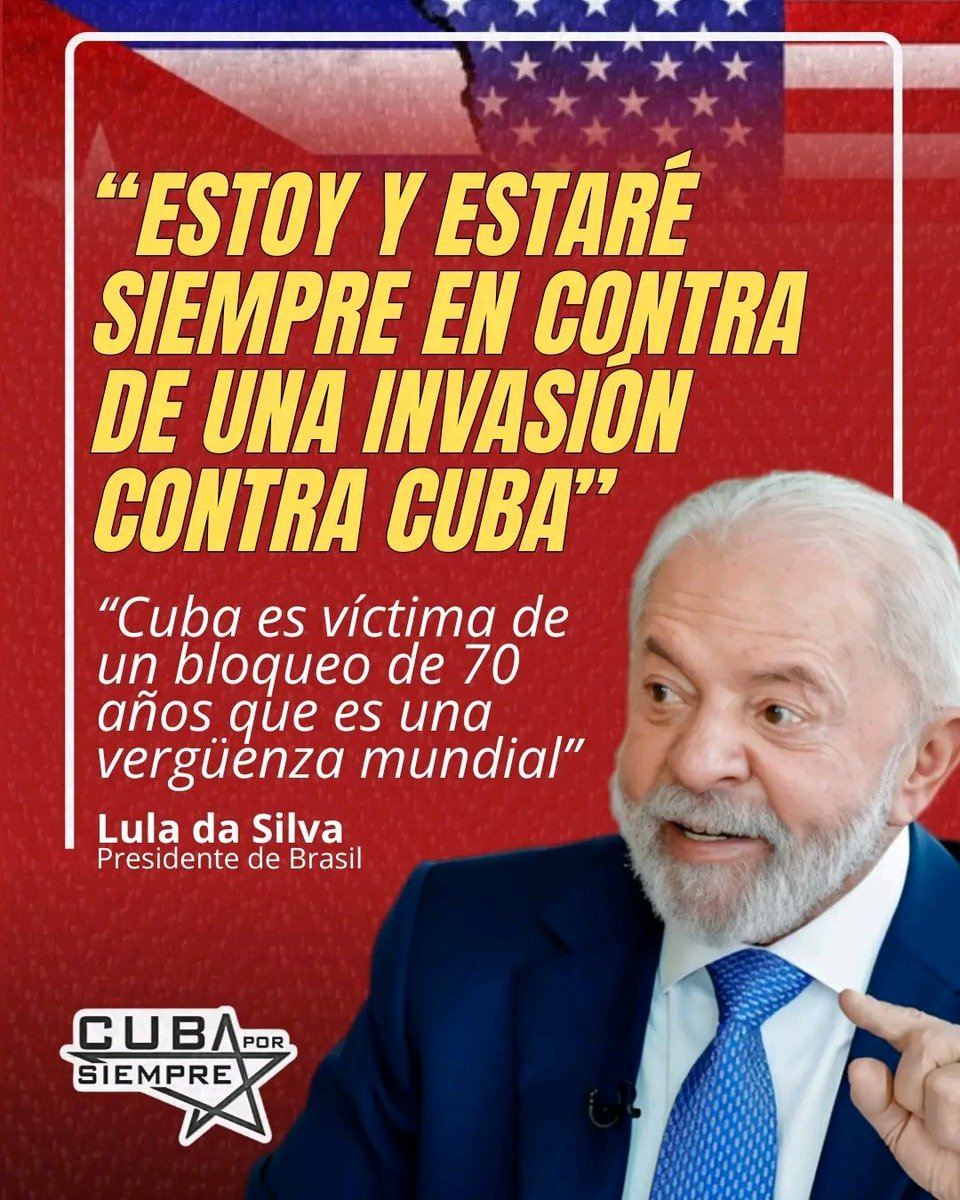#CubaNoEstáSola 
#UnidosXPorCuba 
#CubaVencerá 
#CubaEstáFirme