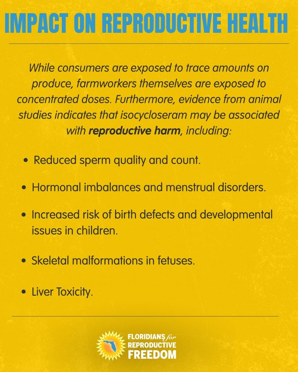 FLReproFreedom's tweet photo. Up to 3 million farmworkers who handpick the produce our families eat face toxic exposure from chemicals the Trump Administration approved. Feeding the country should not jeopardize the health and futures of those just doing their jobs. https://t.co/JtbEciWRyd