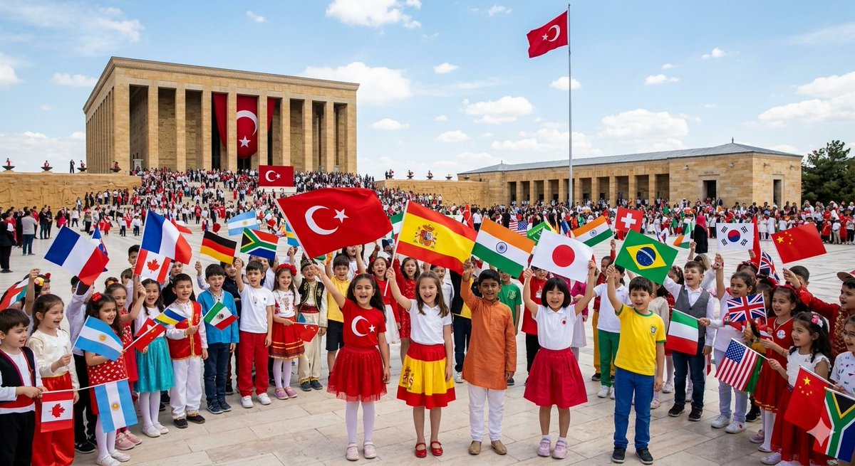 sonmezay1923's tweet image. Happy April 23rd National Sovereignty and Children's Day! 🇹🇷 A heartfelt tribute to Mustafa Kemal Atatürk, who gifted this unique day to all the children of the world. May our future be filled with joy, peace, and hope! 🎈✨
​#23Nisan #ChildrensDay #Atatürk #April23 @UNICEF
