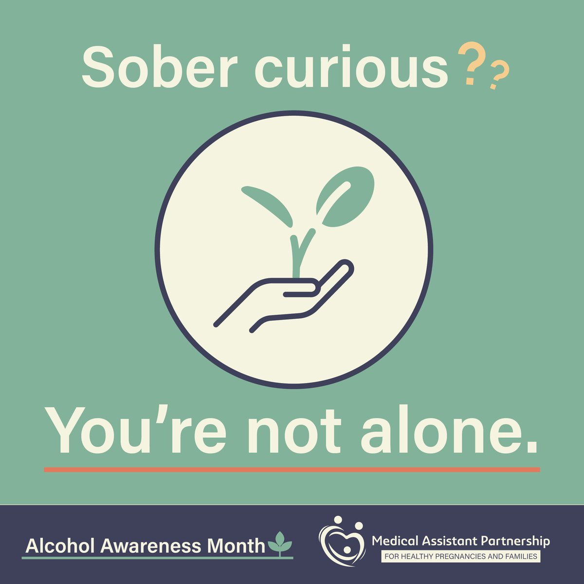 MAPFASD's tweet photo. Sober curious?

You’re not alone—trying something new starts with one small step. 💚

#AlcoholAwarenessMonth #FASDNPN https://t.co/W3iwbowrw8