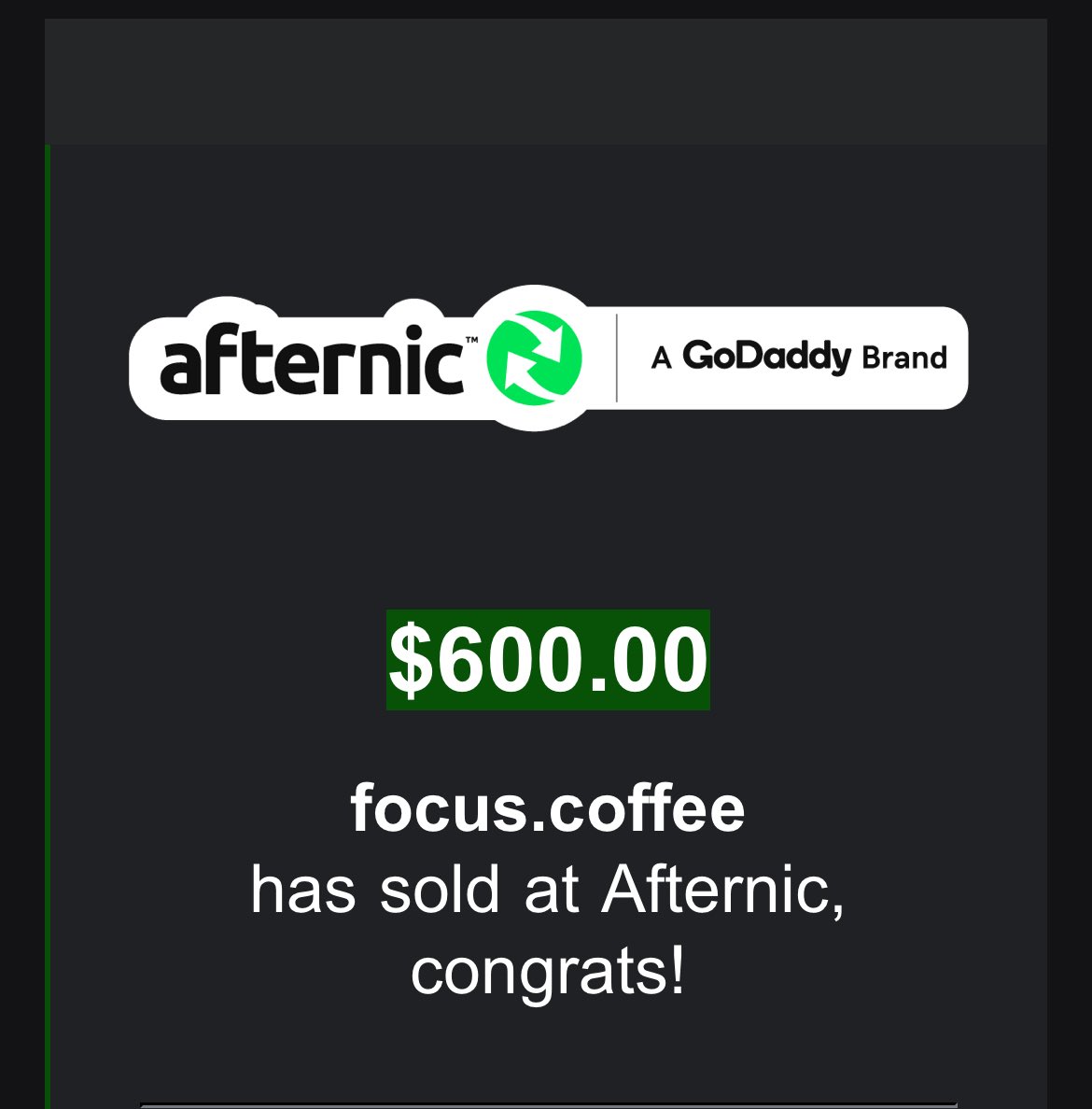 Web3Domainz's tweet image. Sold focus.coffee ☕️ 
#domain #domains