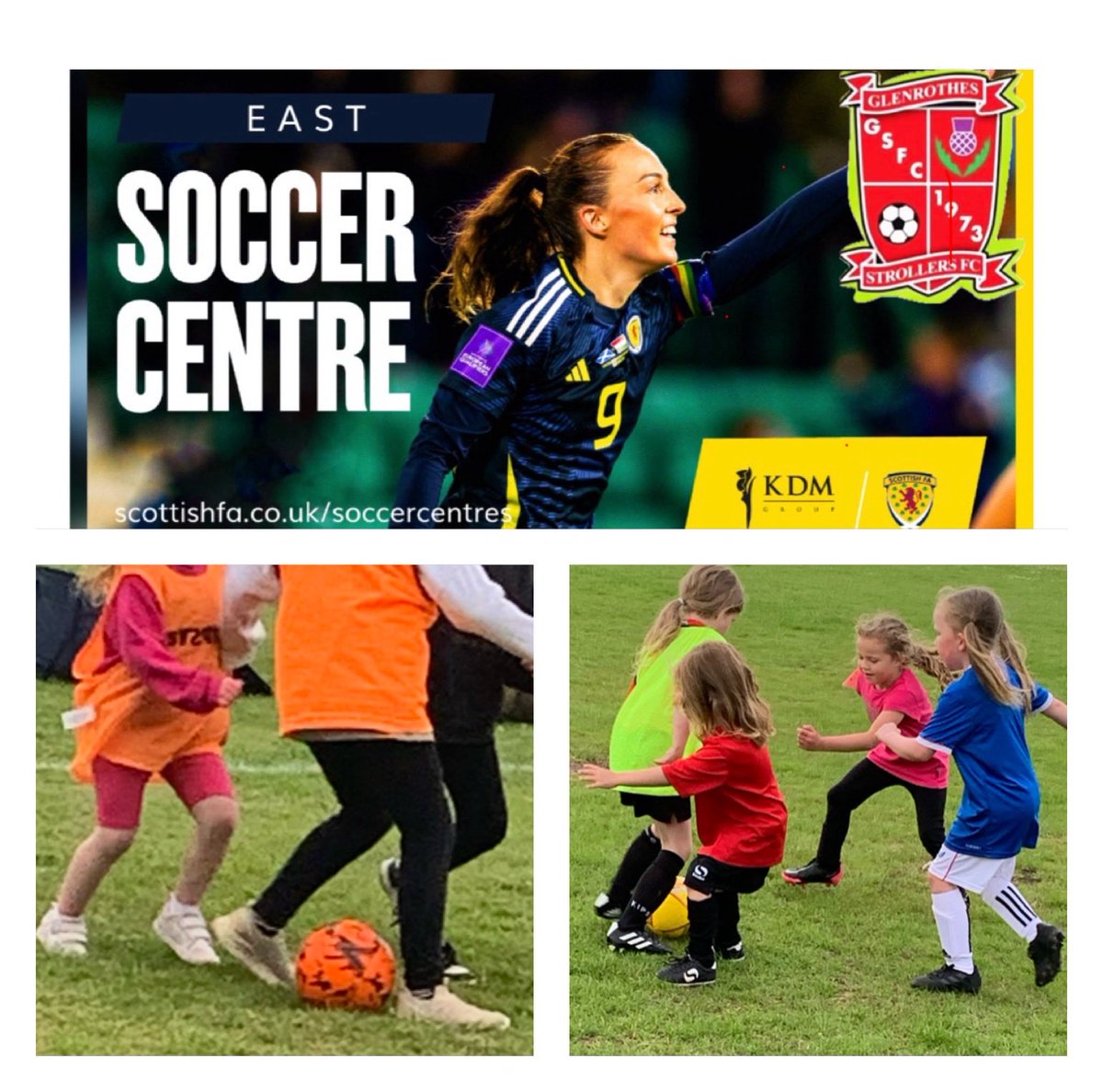 StrollersGirls's tweet photo. Tonight was the 1st session of our 2026 KDM Caroline Weir sessions 

We introduced how important warming up our knees is 
We practised passing and dribbling. 

For our older girls they were encouraged to increase tempo whilst passing and dribbling. 
@TheKDMGroup @ScottishFA https://t.co/2vGIUUJFS6