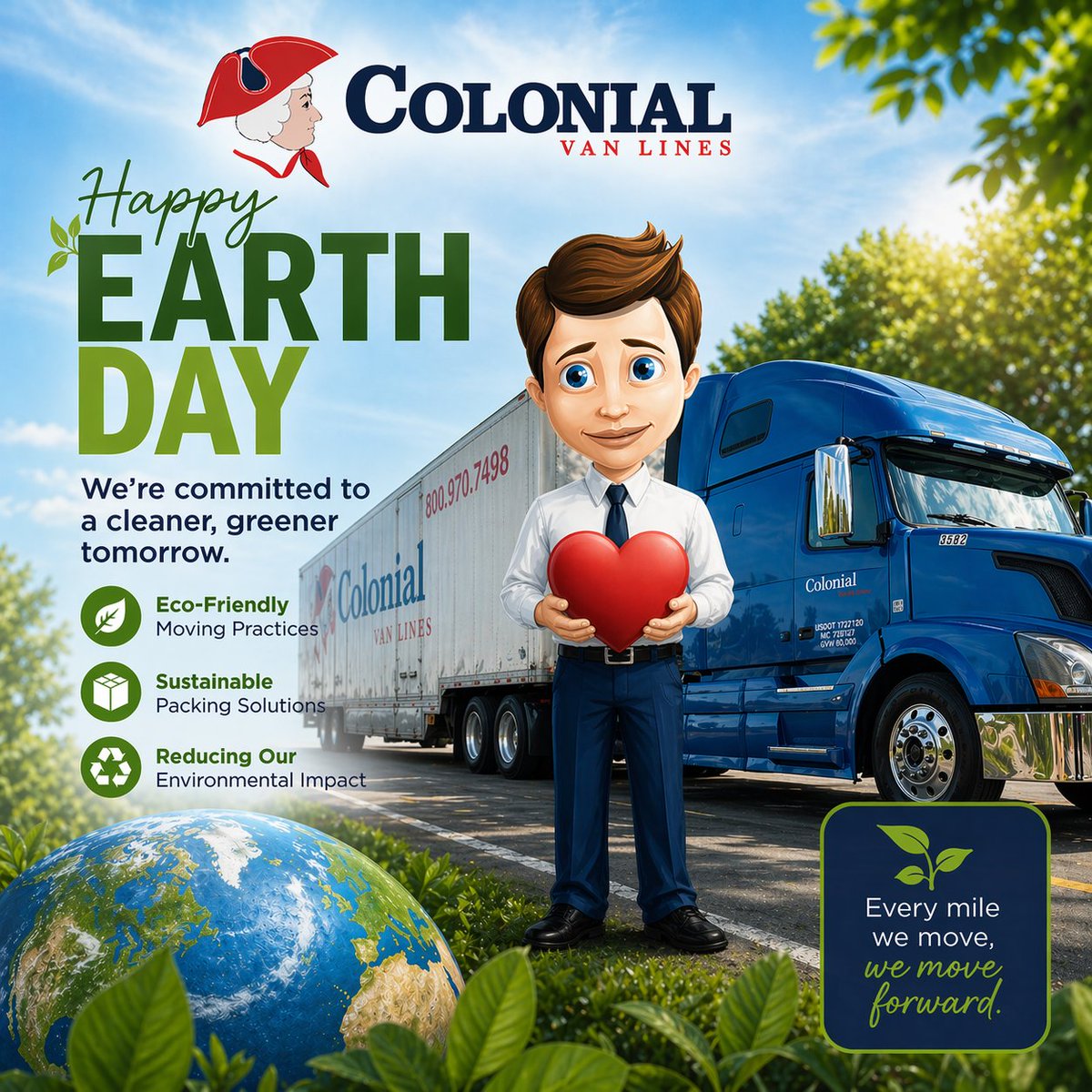 Happy Earth Day 🌱

We’re proud to take steps toward a cleaner, greener future with every move we make.

#EarthDay#SustainableMoving#MovingMadeSimple#ColonialVanLines