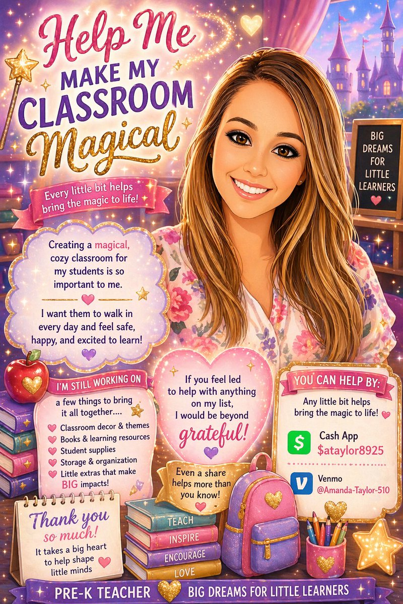Amanda664789867's tweet image. Check out this Gift List I just created. amazon.com/registries/gl/…

#TeacherLife
#PreKTeacher
#ClassroomSetup
#TeacherWishlist
#SupportTeachers
#ClearTheList
#TeachersOfTikTok
#AmazonWishlist
#BackToSchoolPrep
#ClassroomDecor
#TeacherSupport
#SmallTownTeacher
#TexasTeacher