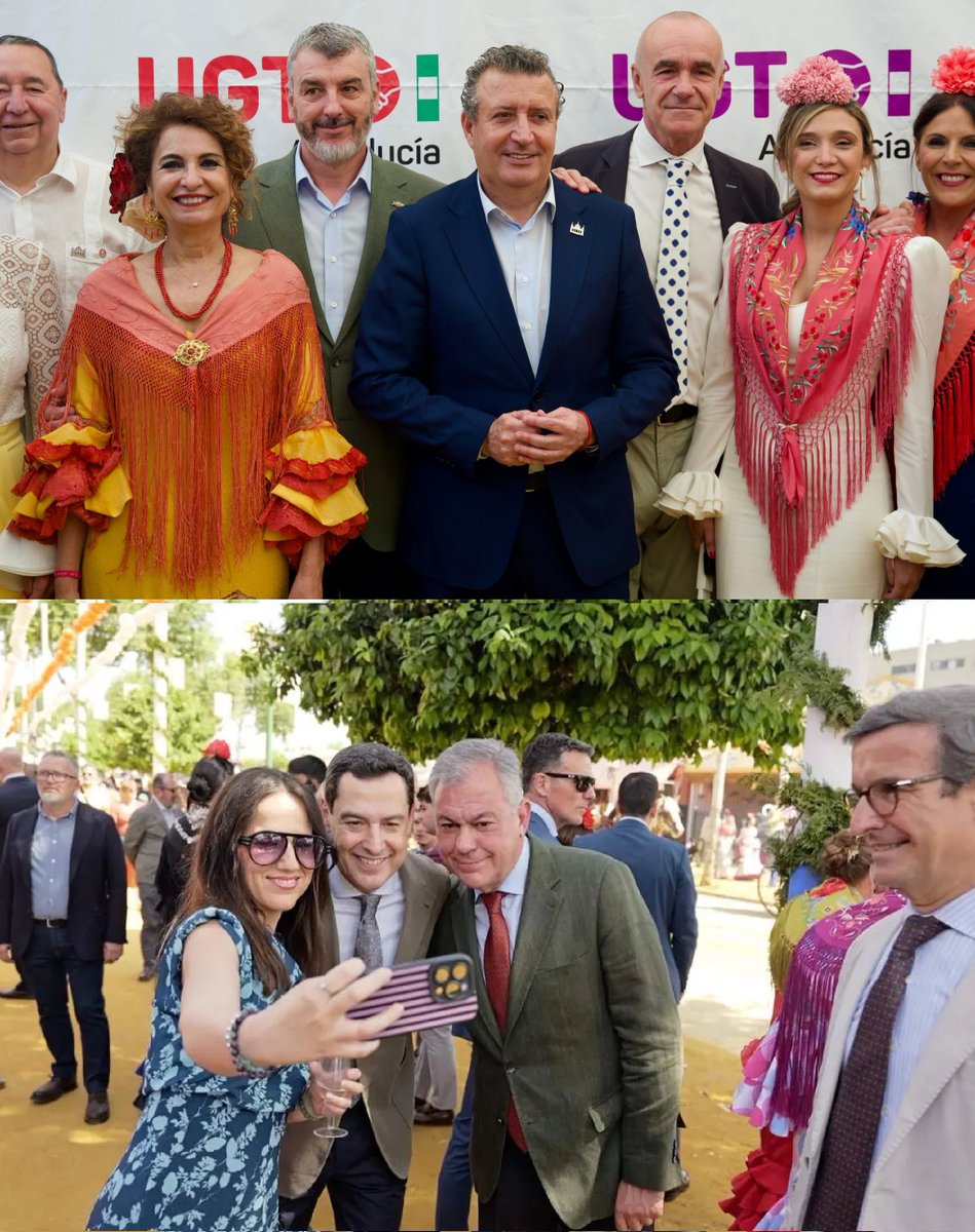 Estos que hacen campaña en nuestra Feria tienen a la ciudad de Sevilla con una sola línea de metro, la obra del Puente del Centenario parada, sin conexión Santa Justa-aeropuerto, la SE-40 sin terminar después de 20 años y con la vivienda por las nubes, recuérdenlo el 17 de mayo.