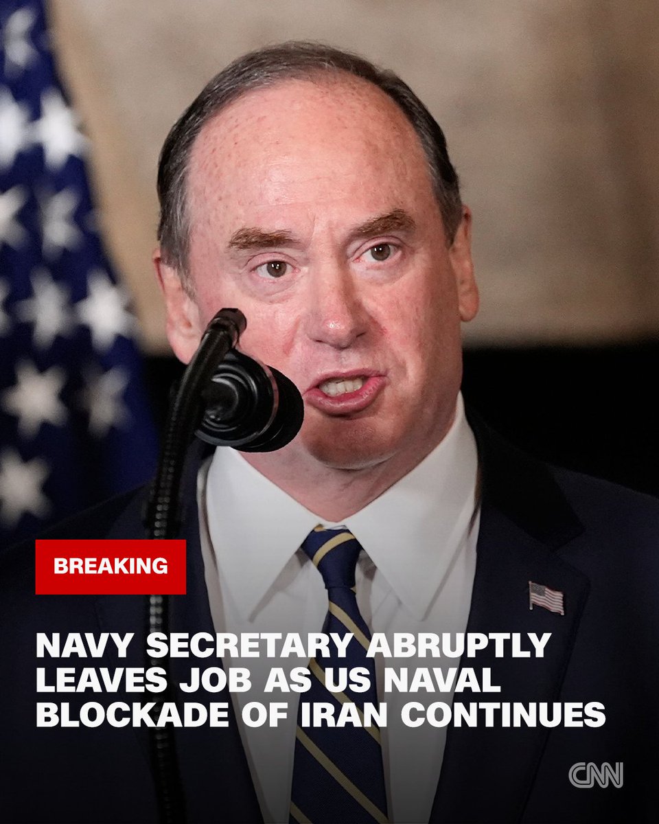 cnni's tweet photo. Secretary of the Navy John Phelan is leaving his position “effective immediately,” Pentagon spokesman Sean Parnell has announced. https://t.co/Zf2tZu00lc https://t.co/gn96NsbhCw