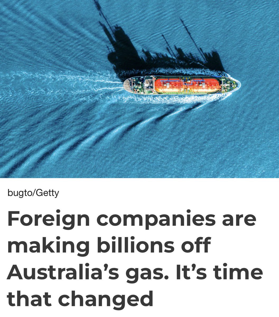 BenPennings's tweet photo. “While the gas is extracted from beneath Australian soils, the profits go almost entirely to large multinational companies. Research suggests gas companies have made roughly $A149 billion from exports in just four years. Only a small percentage of this profit has been taxed.”

https://t.co/S6uLEUyaAh