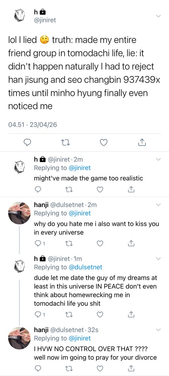 lovelazed's tweet photo. tomodachi life,
a hyunho one tweet au
—
written in english https://t.co/y91mfZvwlu