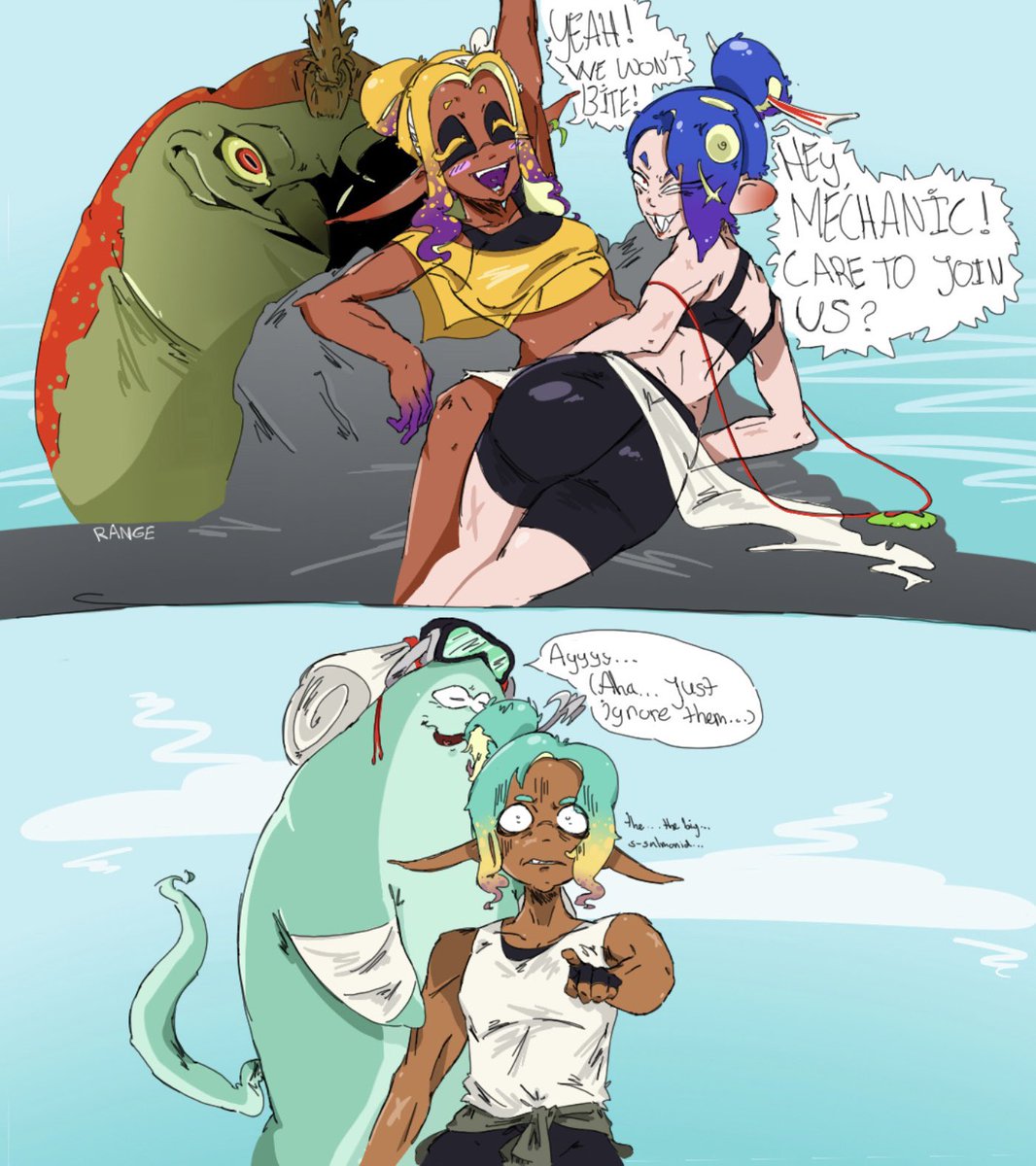 atmyrange's tweet image. big fat huge fatty mcfat salmonid #splatoon