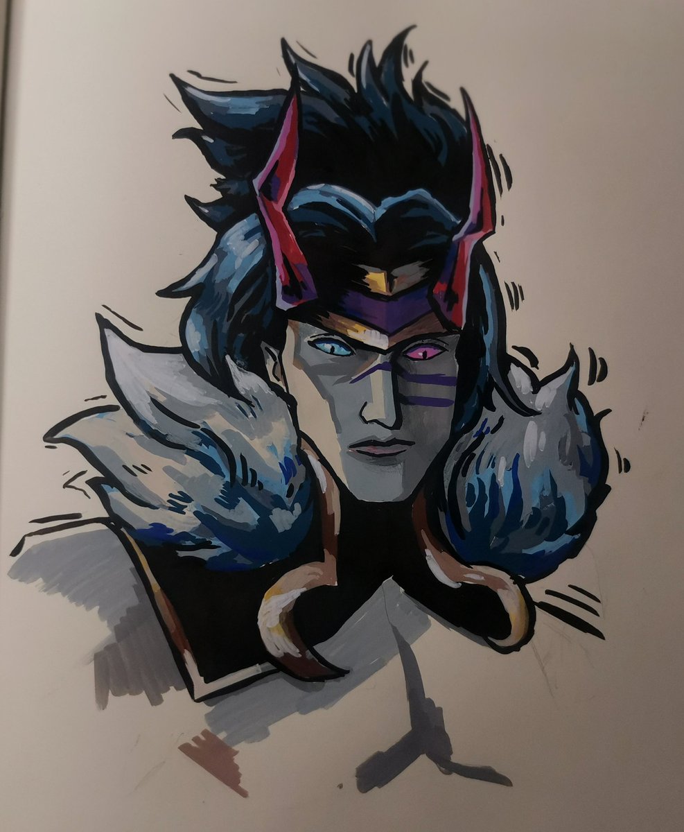 cherembchnya's tweet photo. Acrylic markers
#leagueoflegends #kayn #art https://t.co/kPxWU8DdXF