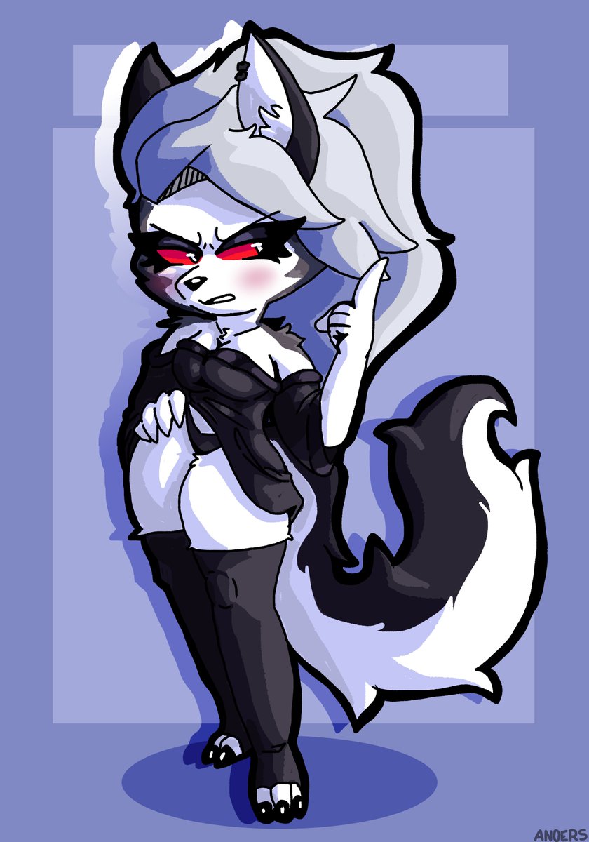 Anoerstheawe's tweet photo. Loona annoyed (or embarrassed)
#furry #helluvaboss #loonathehellhound #loona #fanart https://t.co/xwLktwyYwI