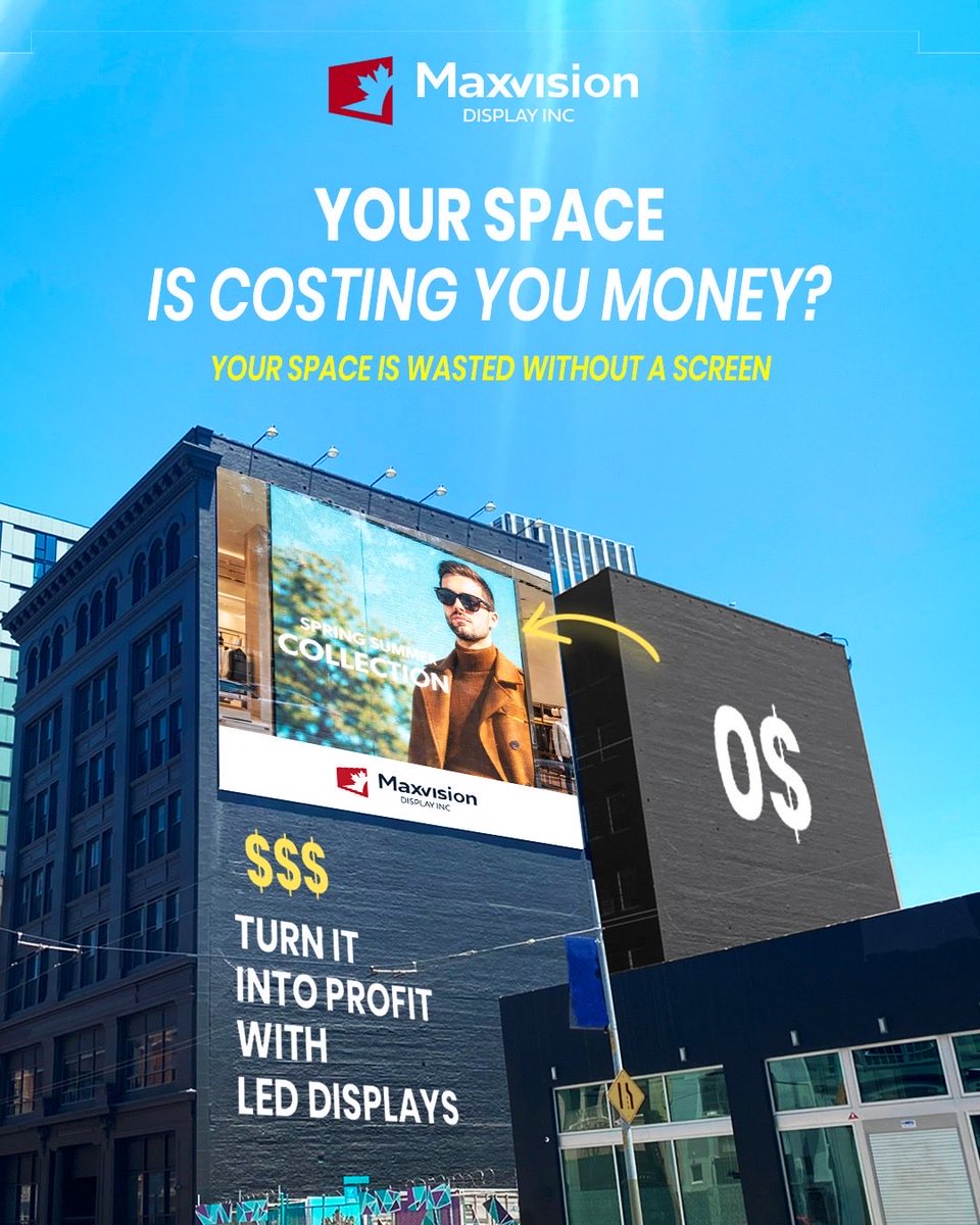 Maxvision_ca's tweet image. That empty wall? It’s not just empty — it’s losing you money every single day. 💸
Your space has value. It’s time to use it.

📍 Winnipeg, Manitoba
📞 +1 (431) 844-4093
#Maxvision #LEDDisplay #OutdoorAdvertising #winnipeg #manitoba