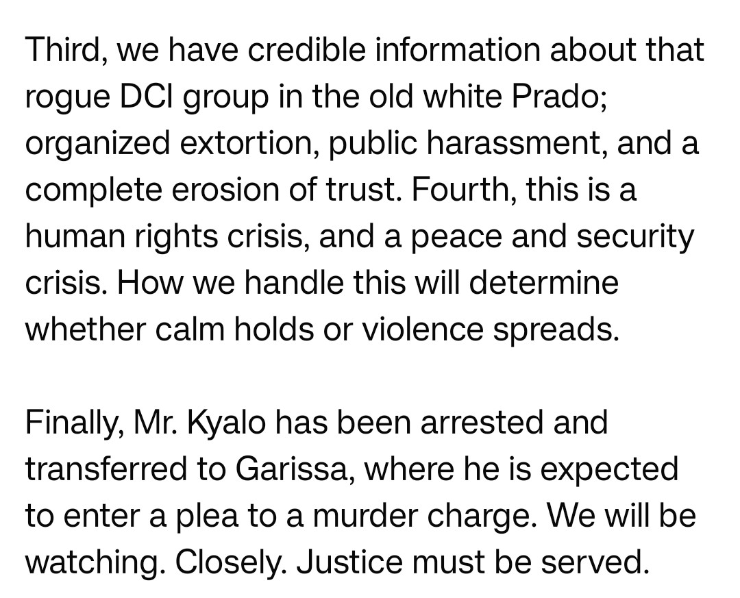 MUHURIkenya's tweet image. MUHURI Demands Justice for Garissa Killing and an End to Rogue Policing in Tana River.
#HumanRights #Justice #Garissa #TanaRiver