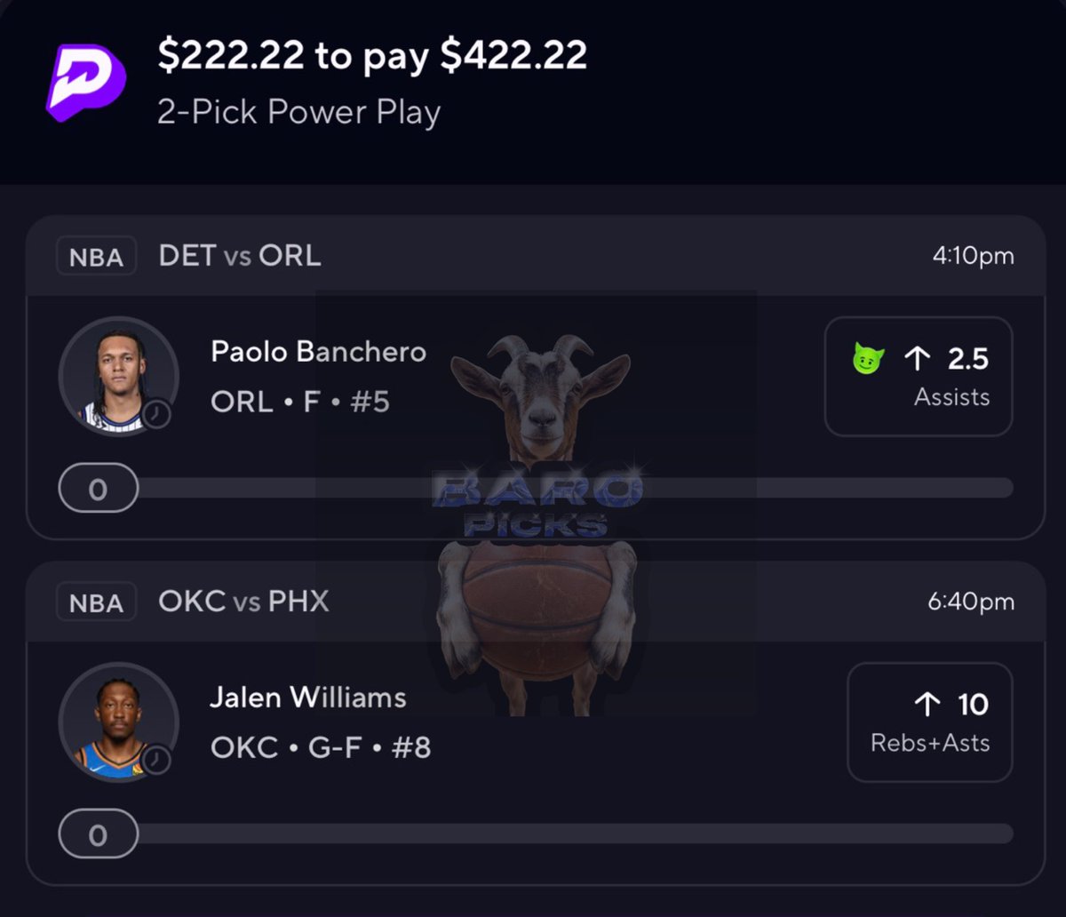 nextlevelbet0's tweet image. $222 NBA 2-MAN NUKE 🏀☢️💣

SH**ts HITTING 💹

WE CASH YOU JOIN🤝

NEVER MISS A PLAY AGAIN ⤵️

3-DAY FREE TRAIL 🧏‍♂️🚨
🔗t.me/+VrYuYNnDMO44Z…

#GamblingX #PrizePicks #POTD
#NBAPicks #NBA