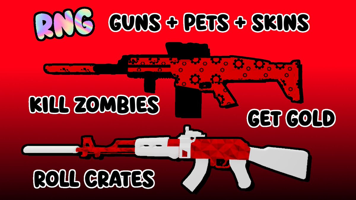 studio04roblox's tweet photo. Here’s a look at a few other thumbnails for PolyZ 👀

Kill zombies ➡️ earn gold ➡️ roll crates ➡️ upgrade everything. Check them out on Roblox!

Huge credit to @PearPixelsRBLX for the designs🔥🎨 
More coming! #robloxdev https://t.co/64LC542g9H