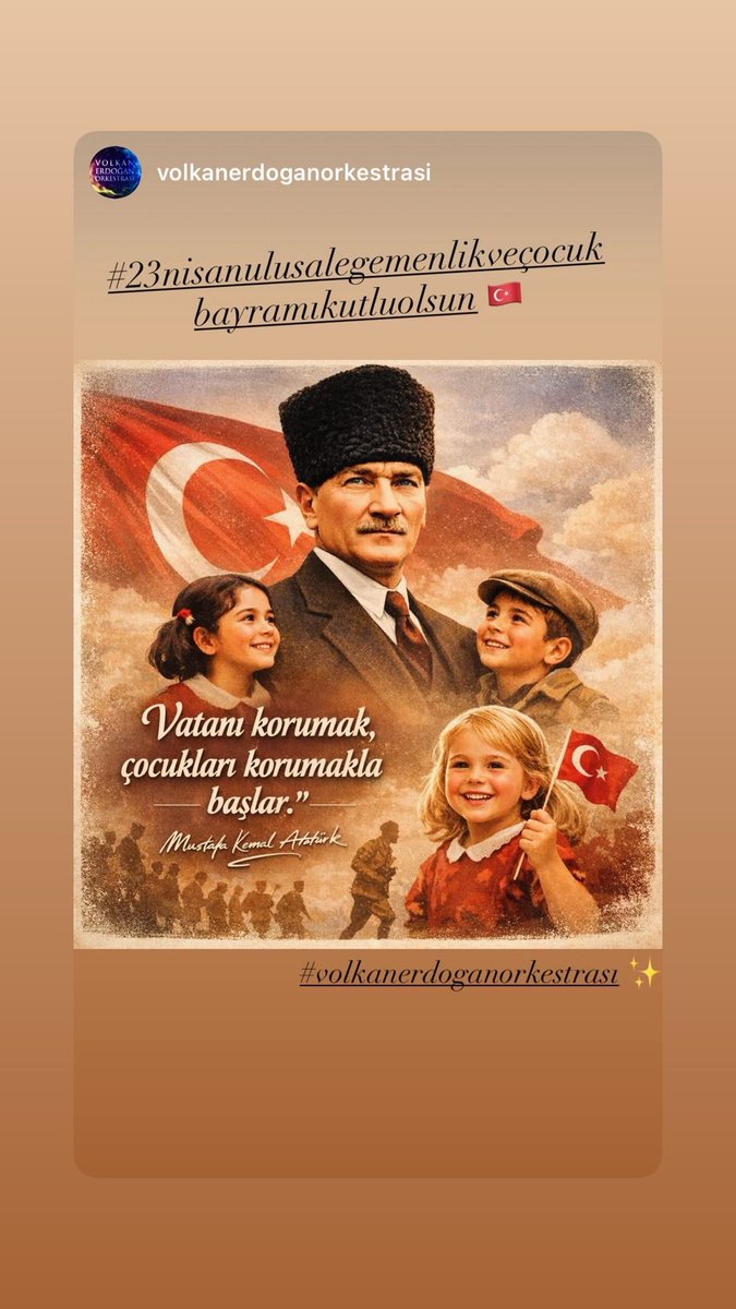 volkanerdogan_'s tweet photo. 23 Nisan Ulusal Egemenlik ve Çocuk Bayramı Kutlu Olsun. 🇹🇷 https://t.co/KPPzd5Pj0f