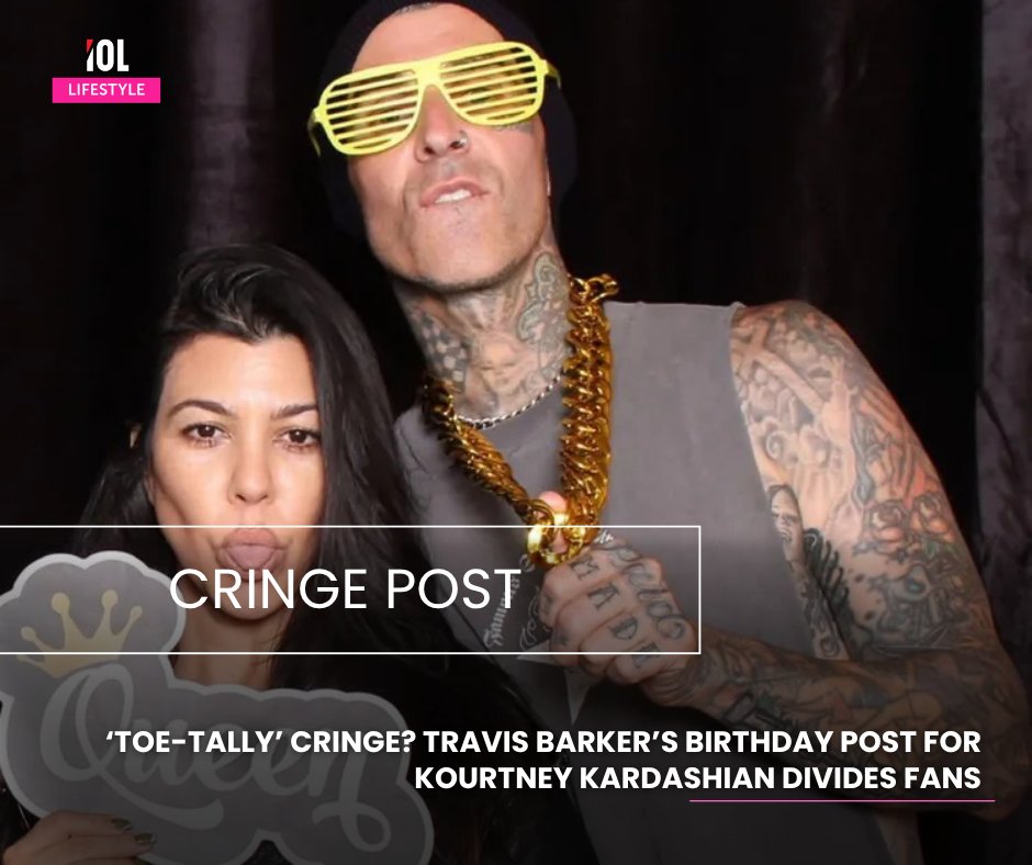 IOL_Lifestyle's tweet image. Travis Barker’s toe-sucking birthday post for Kourtney Kardashian has left fans divided, with many calling it “cringe” and “toe-tally” awkward.
#lifestyle #TravisBarker #KourtneyKardashian #BirthdayPost #ToeSucking #Kardashians
Read on tinyurl.com/3ysx3a6x