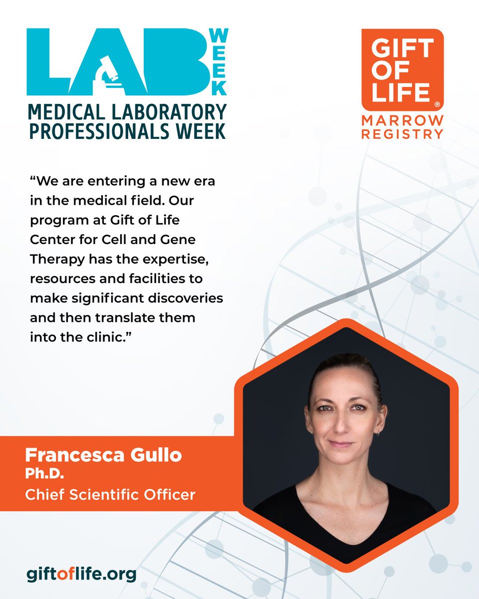 GiftofLife's tweet image. Behind every second chance at life is a dedicated lab team making miracles happen. This #LabWeek, we honor our laboratory heroes at Gift of Life who bring hope to patients and families every day. Thank you for turning a simple swab into life-saving possibilities! #Lab4Life @ASCLS