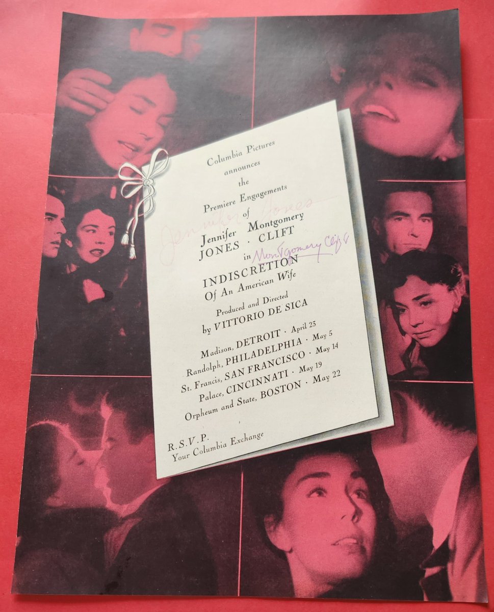MovieMerchMania's tweet photo. Vintage Original Movie Ad Jennifer Jones Montgomery Clift Autographed 1950s  
🔗 https://t.co/8FMW84l17q  
 #ad https://t.co/CyL0YoOcQ1