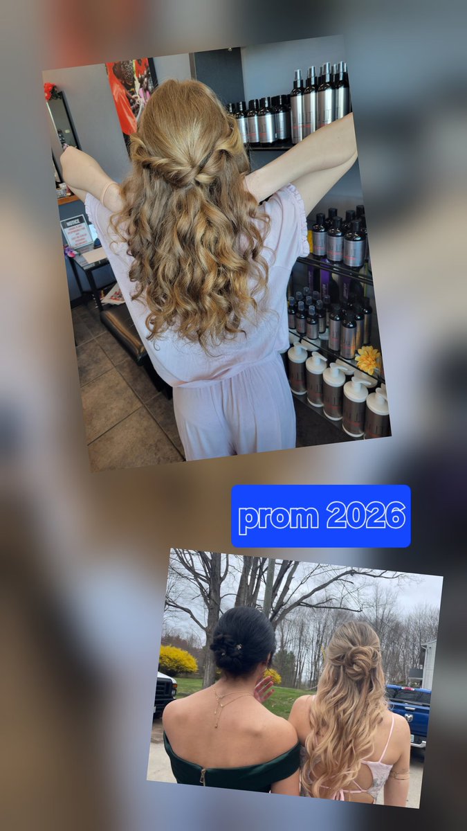 TeriANuDu's tweet image. Book your 2026 prom Du now! anuduinc.com or call 603-868-5532 #updo #prom26 #hairstyle #salon