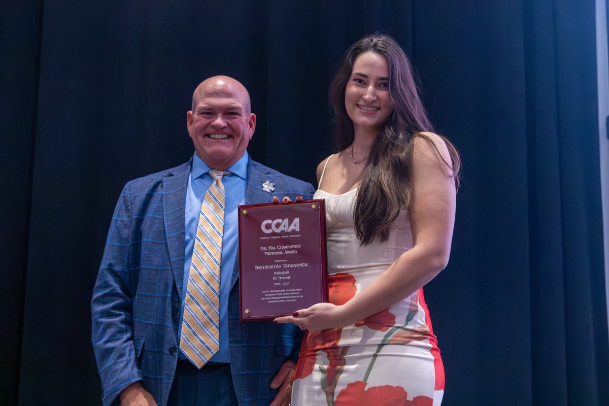UCMercedBobcats's tweet photo. Congrats to Semiramis Tanasescu for winning the Dr. Hal Charnofsky Memorial Award!

The Dr. Hal Charnofsky Memorial Award recognizes two student-athletes from each CCAA institution who have distinguished themselves in the classroom and in their sport.

📰 https://t.co/trAmsu4vBo https://t.co/8IICI9xlJc