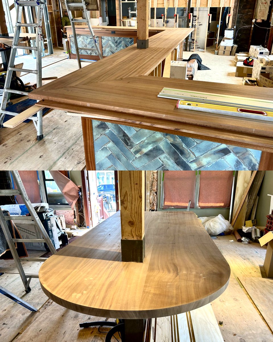 hmbbrewingco's tweet photo. Today’s install highlight: new bar top and community table!  Huge thank you to Byron Conn Design for creating these amazing pieces for our new location.

Hiring is still on! And, opening soon! Stay tuned!

https://t.co/XLc9NuMb6e https://t.co/cyq3TRTL1J
