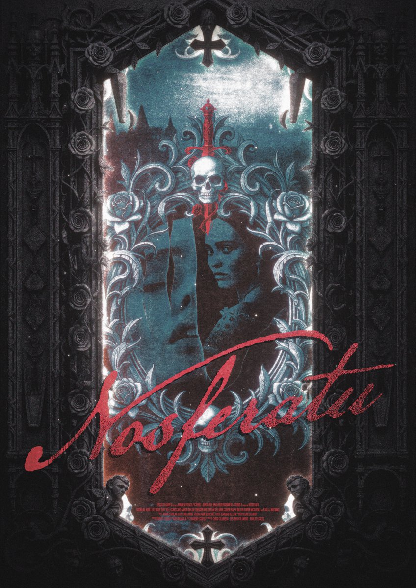 PosterEscape's tweet photo. Gorgeous poster for Nosferatu by @1350px 

#Nosferatu https://t.co/2tvHMoDpr0