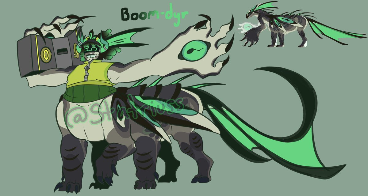 STATRIUSS's tweet photo. Boombox and Icedagger are UP!! I’m so very happy with these two little green creatures… 
#phighting #phightingart https://t.co/Nt55T1rDKC