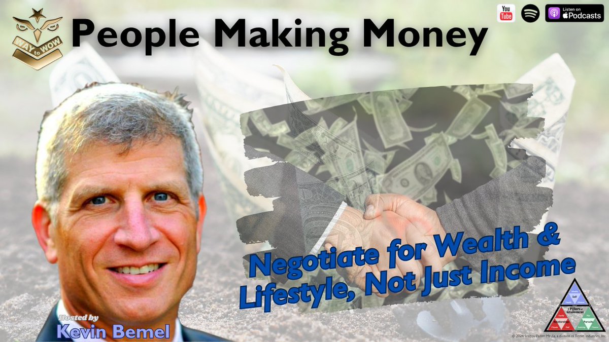 Today on People Making Money…

I negotiate for wealth and lifestyle—not just income. Equity, flexibility, and optionality drive long-term upside.

Wed, 29 April at 10a PT / 1p ET

Watch on YouTube, LinkedIn, Facebook, DLive, Twitch, Telegram, or X

Don’t miss The WAY to WOW