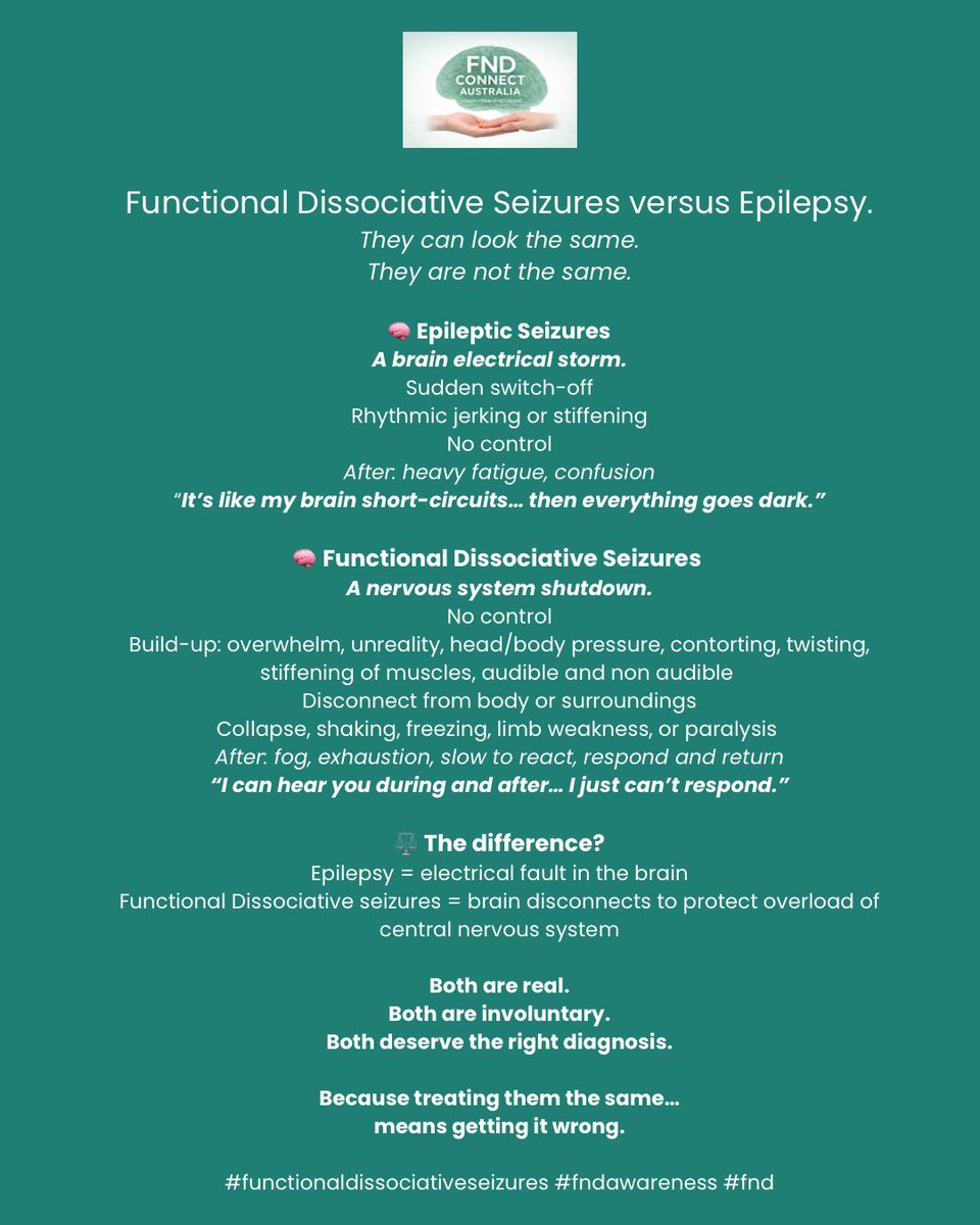 FndConnectAU's tweet image. #functionalneurologicaldisorder #fndawareness #functionaldissociativeseizures #livedexperiencematters #fnd #fndconnectaustralia #seenheardaccepted