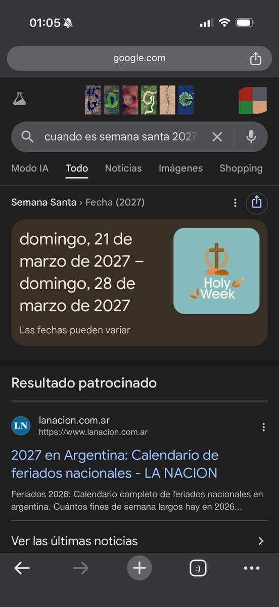 a ver cuál fue mi última búsqueda