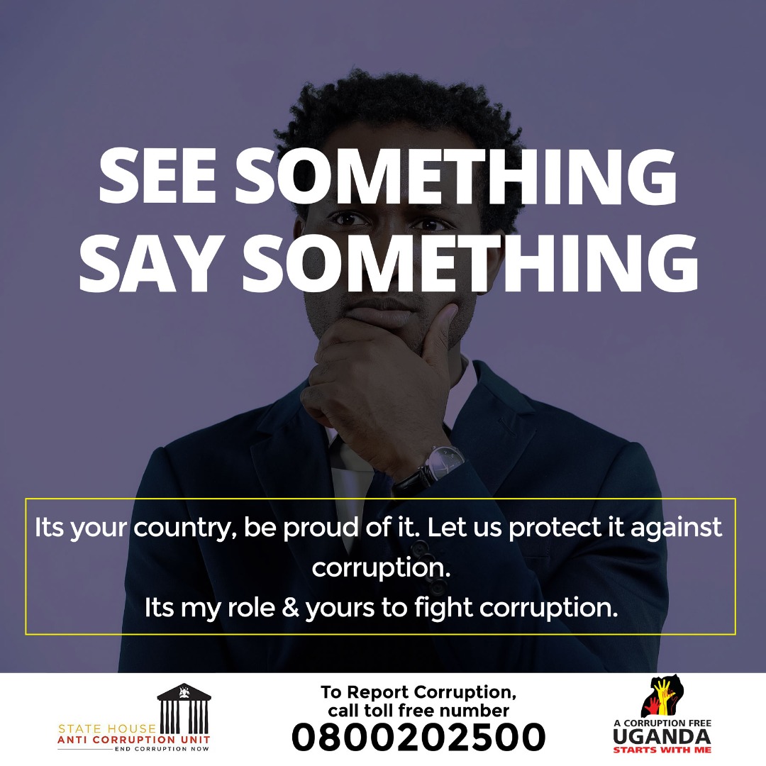 RugoosiKabuga's tweet image. Uganda being a nation of young people, it would be prudent for us not to tolerate any corruption related activities, we should explicitly report any reasonable suspicion of fraud and corruption to @AntiGraft_SH.
A corruption free #Uganda starts with us all.
#ExposeTheCorrupt