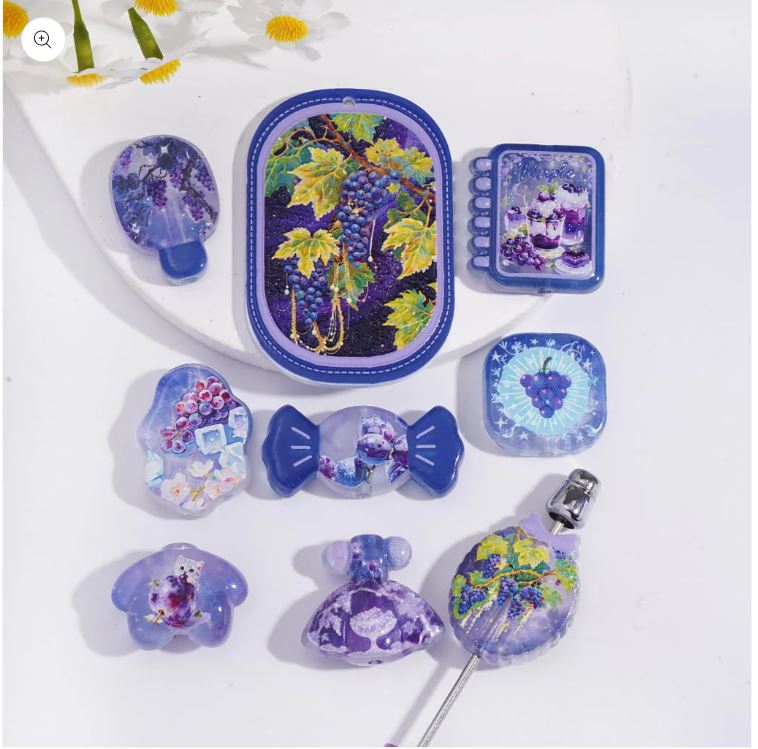 Beadablebliss's tweet image. Elegant acrylic bead pendants inspired by grape vine purple series designs with rich, fruity tones and nature-inspired details. 
#AcrylicBeads #PendantBeads #GrapeVine #PurpleSeries #FruitDesign 
For Shop Visit:  beadablebliss.com/products/acryl…