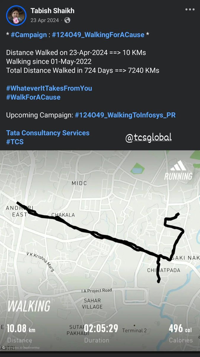 TabishSk21's tweet image. #124O49_WalkingToInfosys_PR

Accenture 
#Accenture

* #Campaign : #124O49_CyclingForACause *
* No #ride today due to #EidUlFitr *

Distance Cycled on 23-Apr-2023 ==&amp;gt; 00 KMs
Cycling since 17-Nov-2022 
Total Distance Cycled in 158 Days ==&amp;gt; 1580 KMs

#WhateverItTakesFromYou