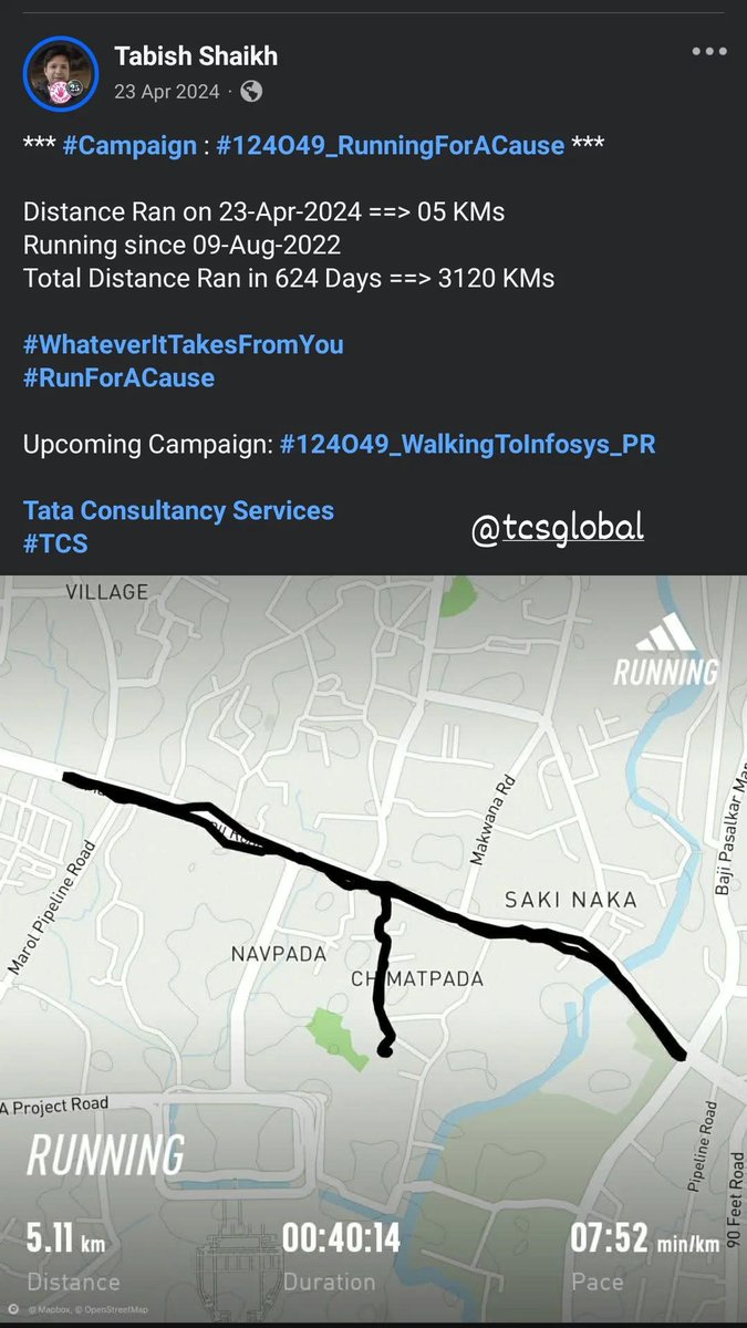 TabishSk21's tweet image. #124O49_WalkingToInfosys_PR

Accenture 
#Accenture

* #Campaign : #124O49_CyclingForACause *
* No #ride today due to #EidUlFitr *

Distance Cycled on 23-Apr-2023 ==&amp;gt; 00 KMs
Cycling since 17-Nov-2022 
Total Distance Cycled in 158 Days ==&amp;gt; 1580 KMs

#WhateverItTakesFromYou