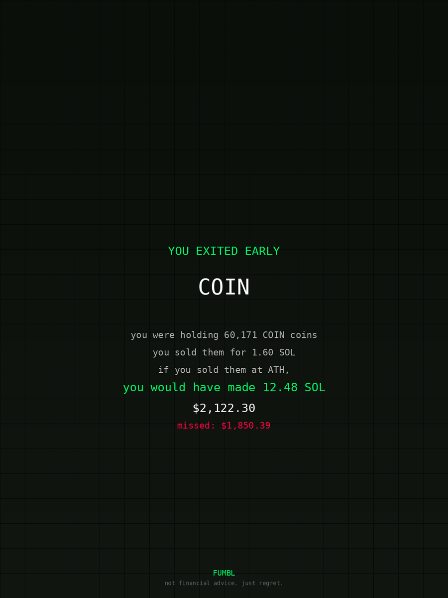 jeffersonyoan's tweet image. just checked fumbledbags.com bro actually coulda had a fat bag on $COIN 

6Hy2aGitQRLf9KRC8UAbnPbNQEE3DoUwJ873M2uxPe9h
#metamask 
#oklahoma