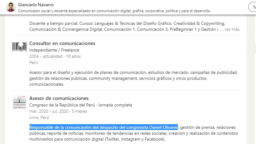 El que maneja la cuentas en Twitter "no a keiko" y "memorex" es Gian carlo Navarro y es otro parásito del estado.
#cazandotrolls