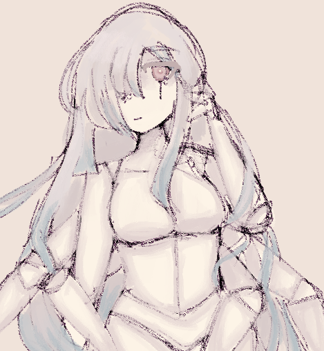 i have mostly been drawing ocs lately and keeping to myself here is one of my chrono ark ocs